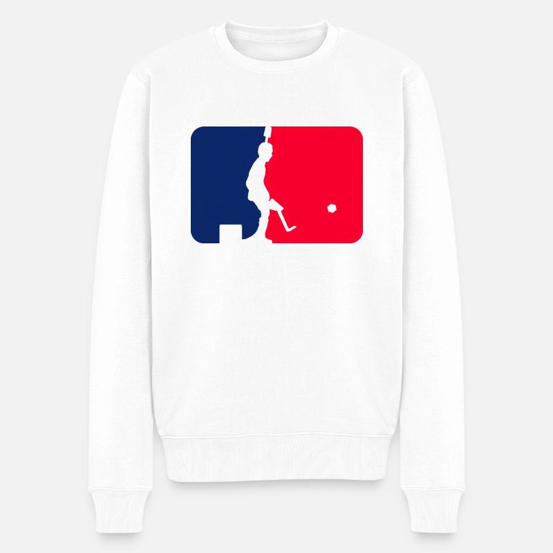 Major League Tipp-Kick - Männer Premium Bio Pullover - Weiß
