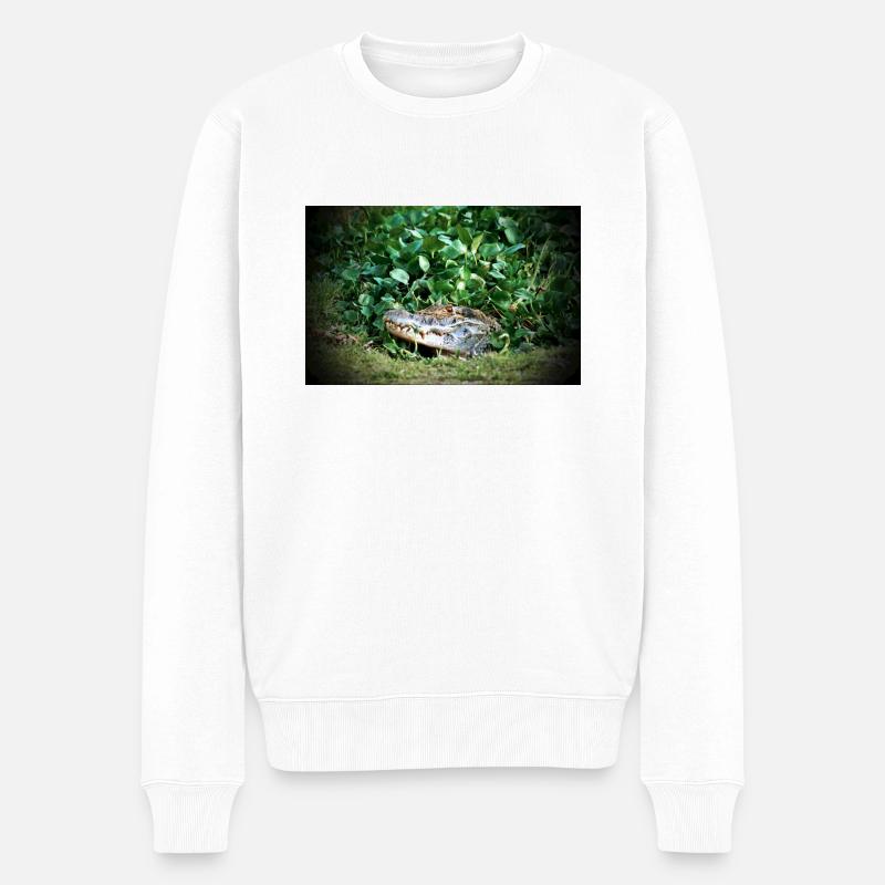 Caiman - 2 - Økologisk premium-sweatshirt til mænd - hvid