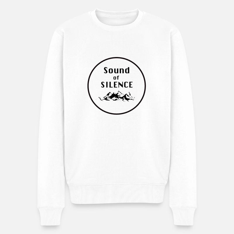 Sound of Silence - Männer Premium Bio Pullover - Weiß