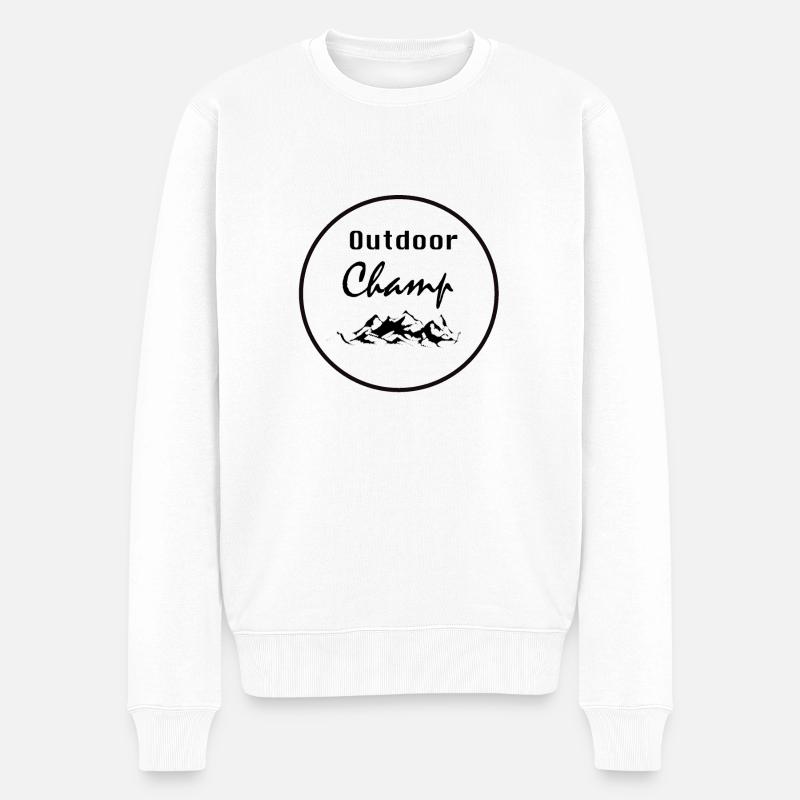 Outdoor Champ! - Männer Premium Bio Pullover - Weiß