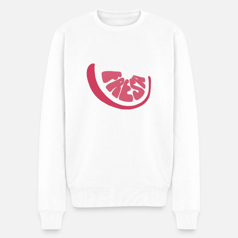 Fresh Grapefruit - Männer Premium Bio Pullover - Weiß