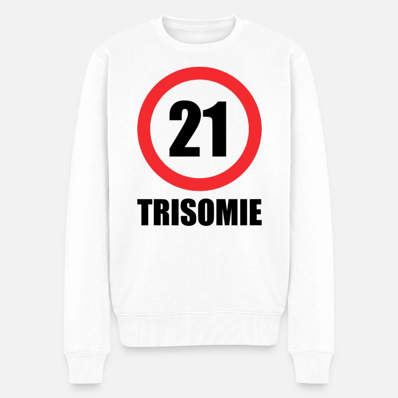 trisomie 21 - Pull Premium bio Homme - blanc