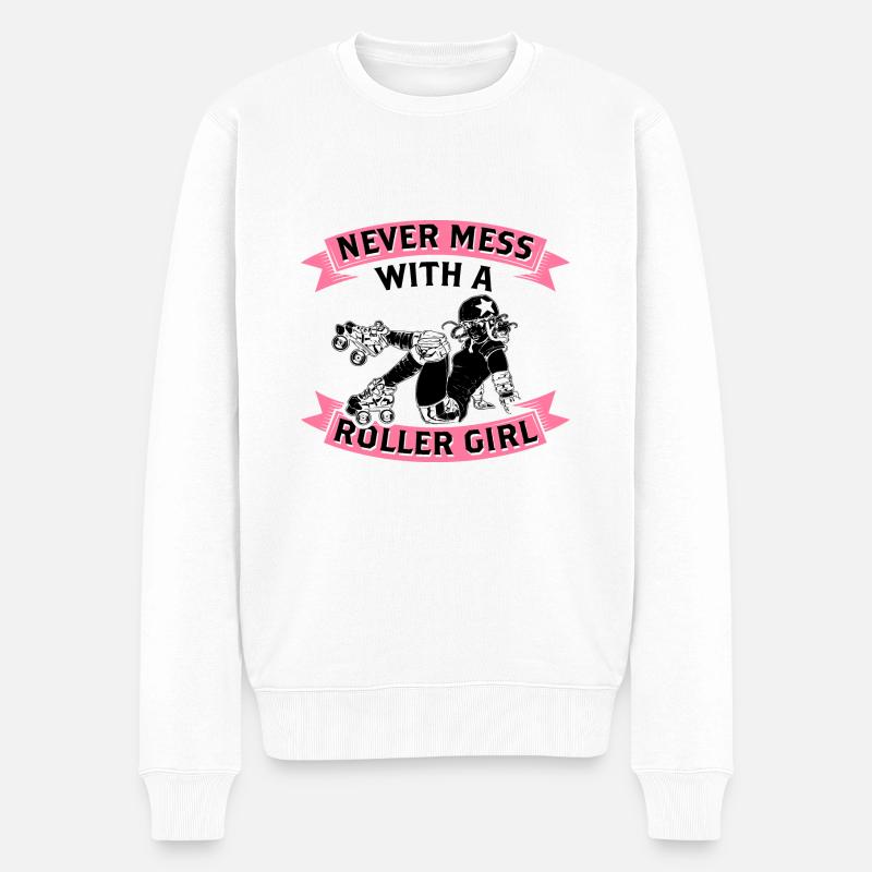 Roller derby - Økologisk premium-sweatshirt til mænd - hvid