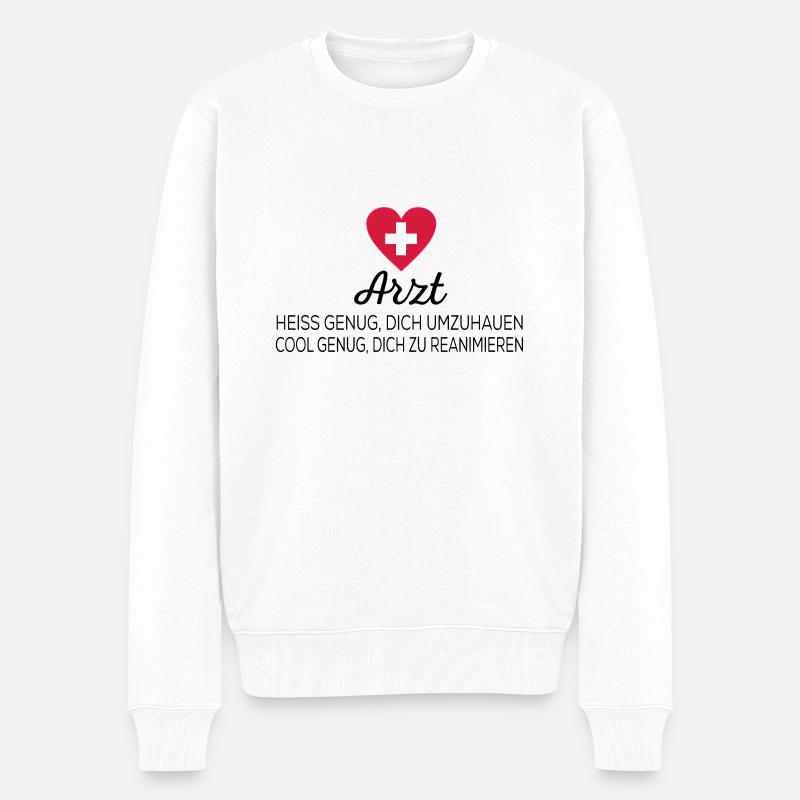Arzt - Männer Premium Bio Pullover - Weiß
