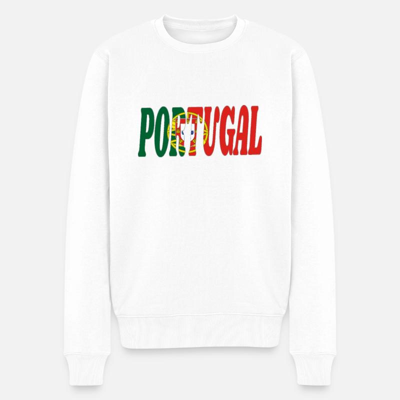 Portugal - Männer Premium Bio Pullover - Weiß