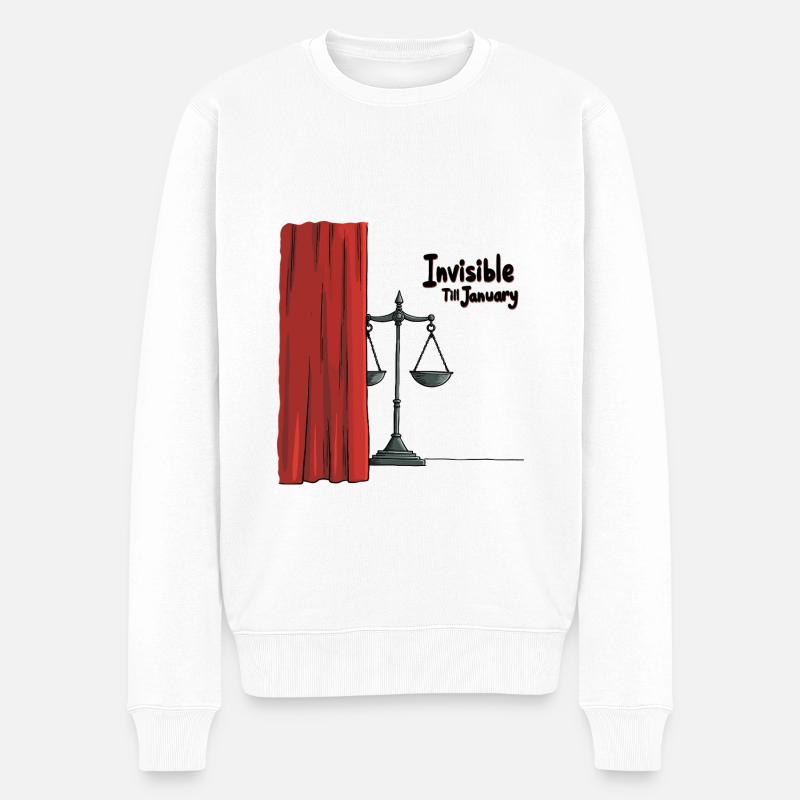 Invisible jusqu’en janvier - Pull Premium bio Homme - blanc