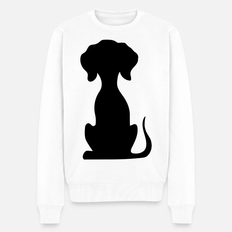 chien - Pull Premium bio Homme - blanc