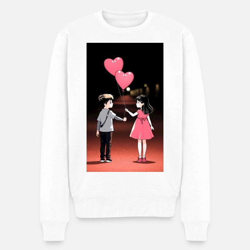 Hearts Delivery of Friendship - Männer Premium Bio Pullover - Weiß