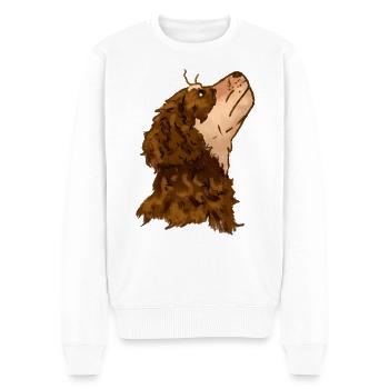 Niedlicher Hund - Männer Premium Bio Pullover - Weiß - Vorne - Thijin (182cm)