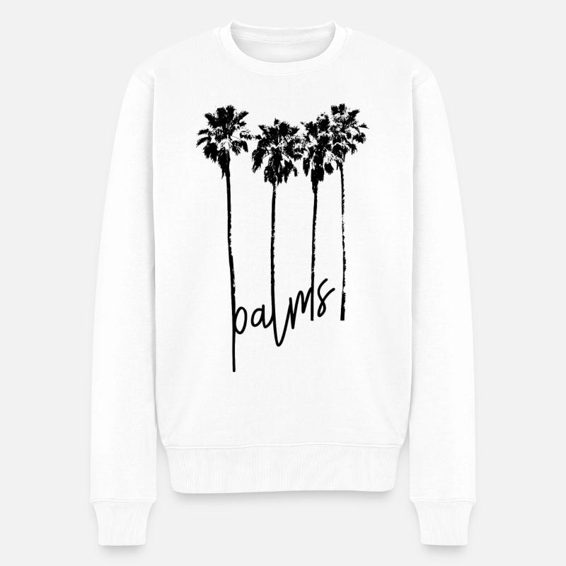 4 paumes (delta) - Pull Premium bio Homme - blanc