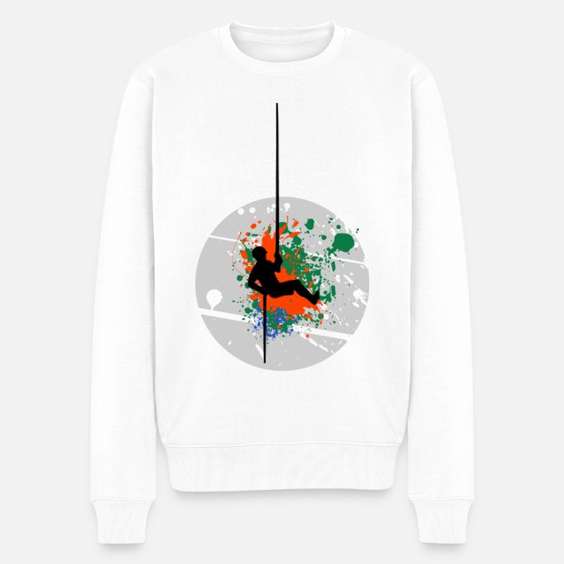 Man Climbing - Pull Premium bio Homme - blanc