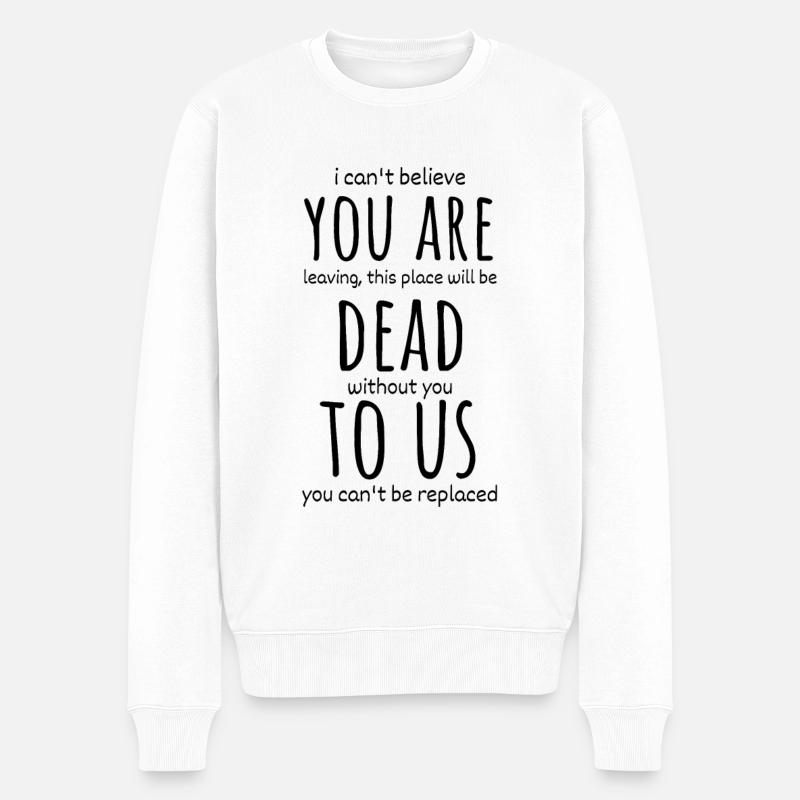 Cadeau d’adieu pour les collègues, cadeaux d’adieu - Pull Premium bio Homme - blanc