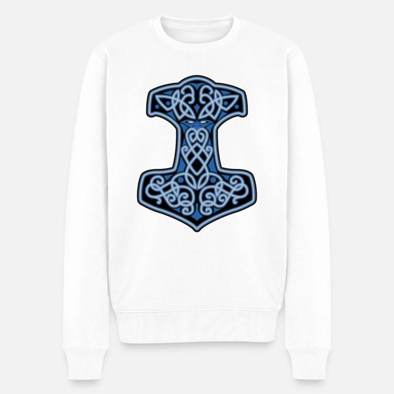 Mjöllnir - marteau de Thor - Pull Premium bio Homme - blanc