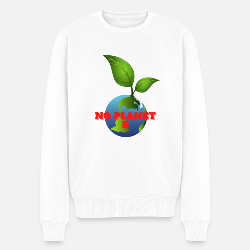 No Planet B - Männer Premium Bio Pullover - Weiß