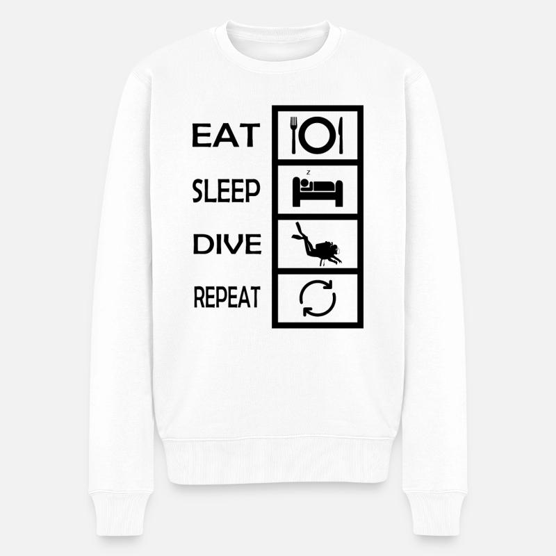 Diving Dive plonger - Pull Premium bio Homme - blanc