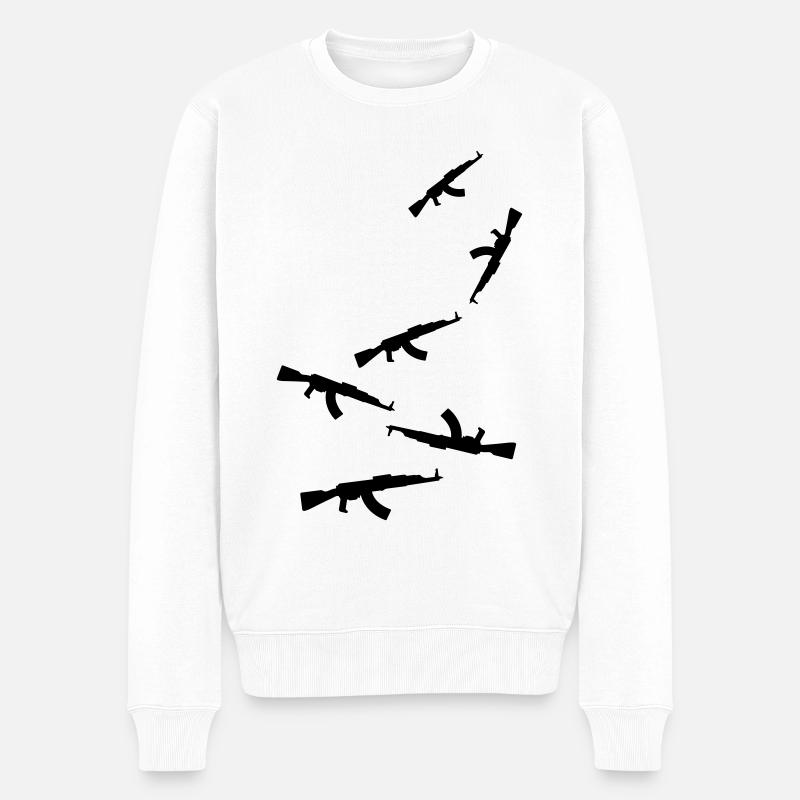 Gewehr icon symbol - Männer Premium Bio Pullover - Weiß