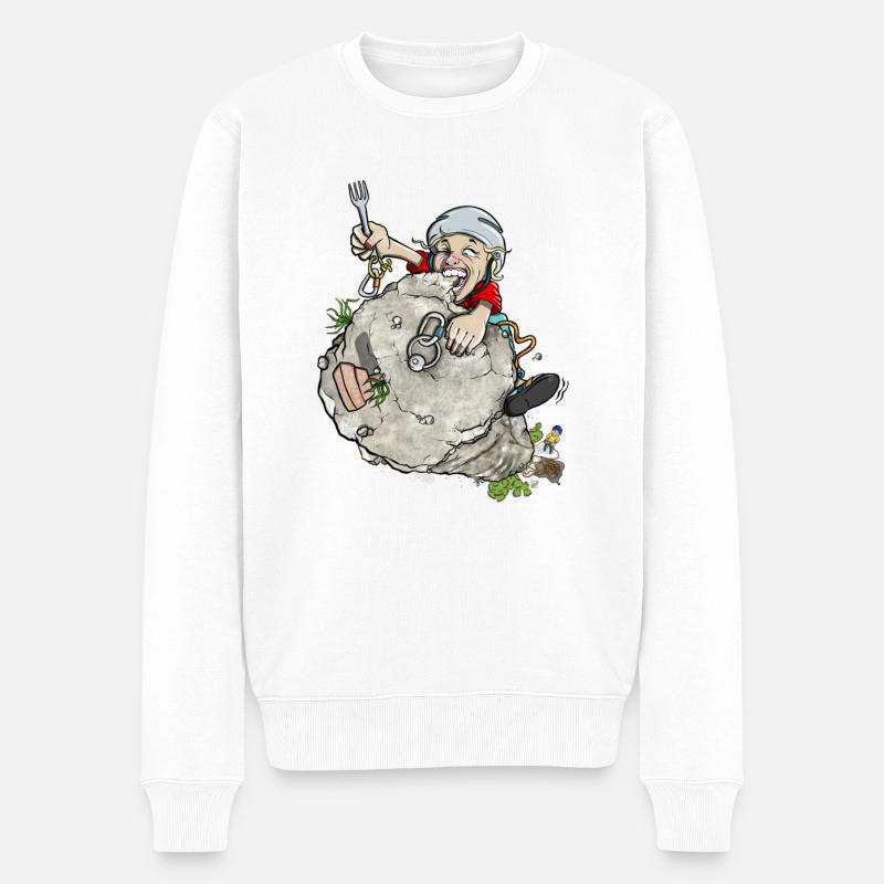 Felsgeschmack - Männer Premium Bio Pullover - Weiß