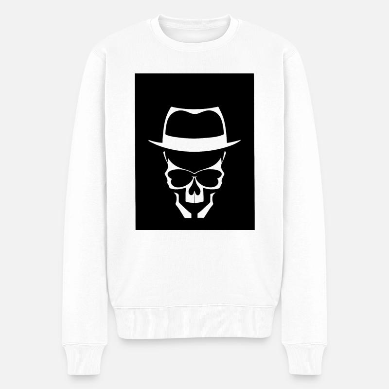Crâne mafieux - Pull Premium bio Homme - blanc