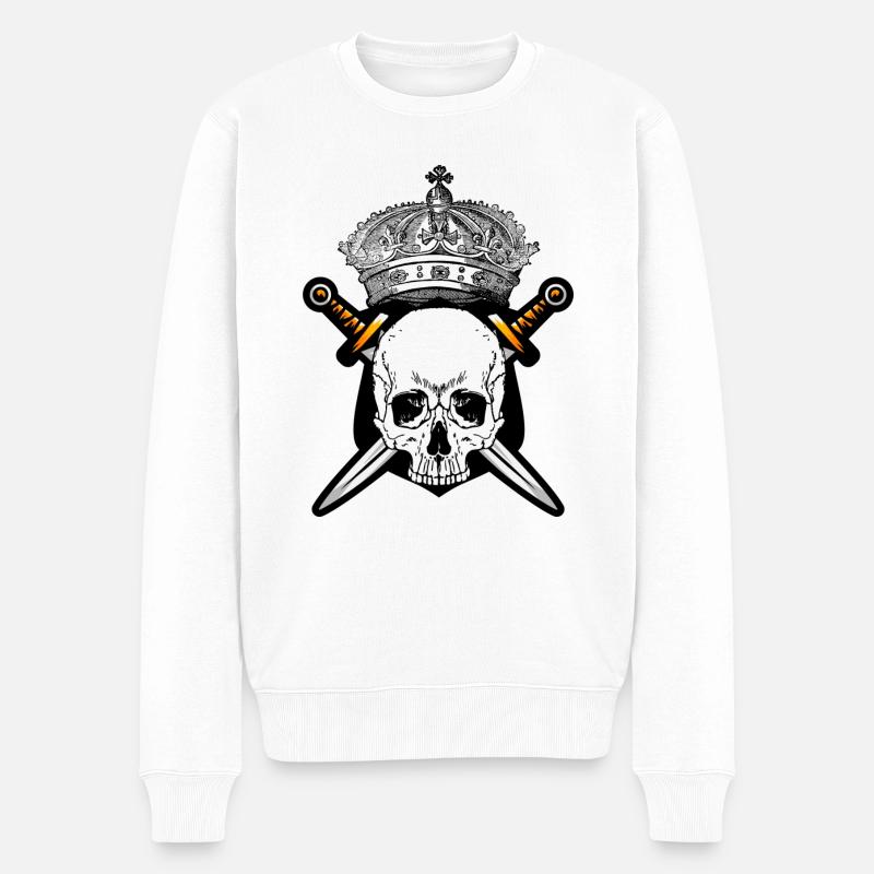 Skeleton - Pull Premium bio Homme - blanc