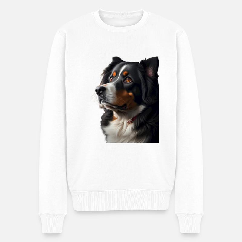 Dog - Männer Premium Bio Pullover - Weiß