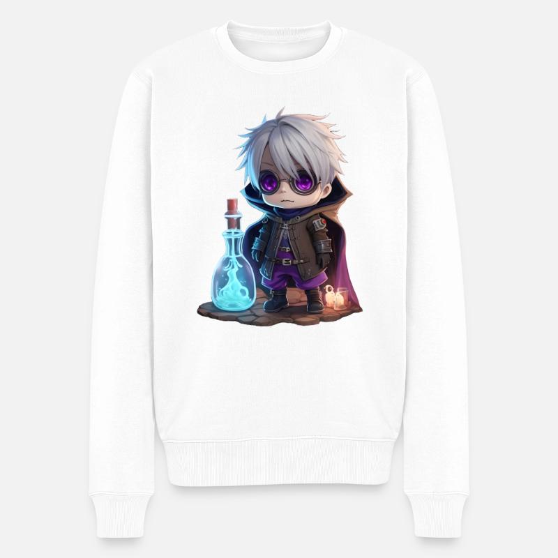 Human Alchemist - Männer Premium Bio Pullover - Weiß