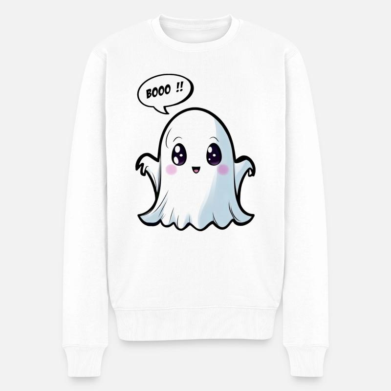 fantôme halloween - Pull Premium bio Homme - blanc
