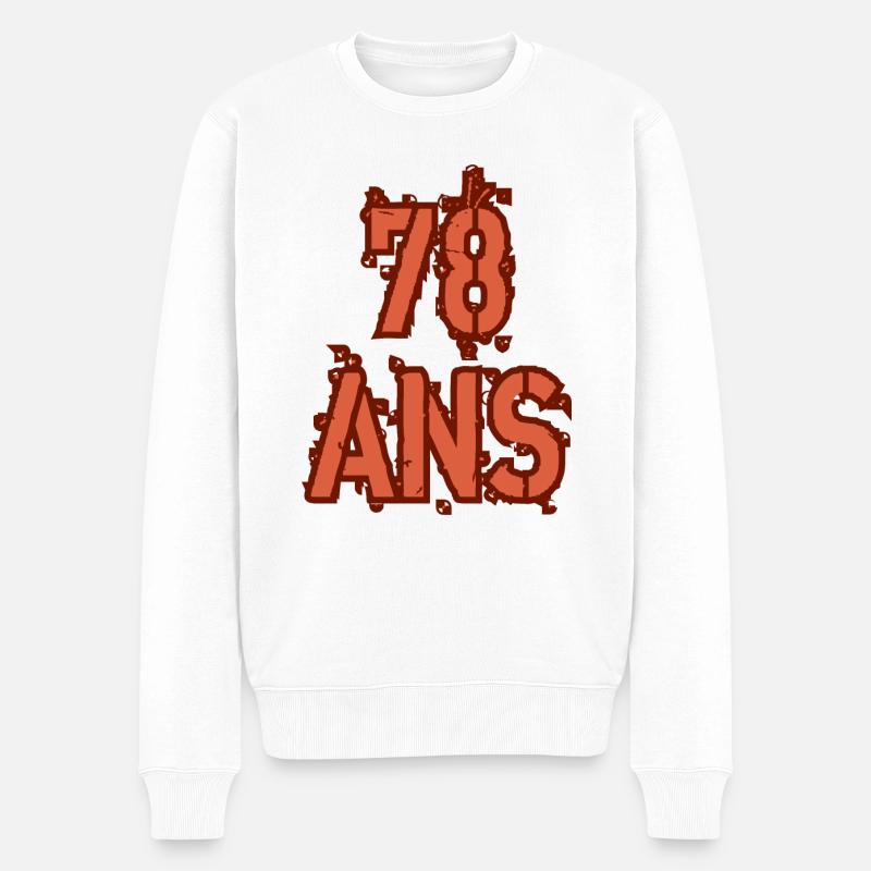 78 ANS - Pull Premium bio Homme - blanc