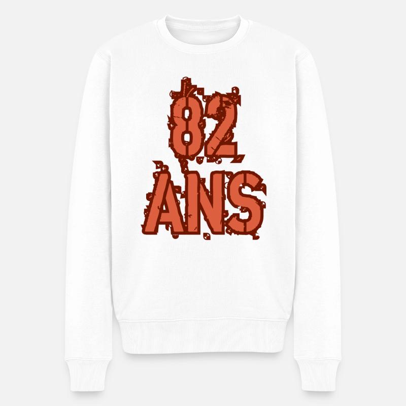 82 ANS - Pull Premium bio Homme - blanc
