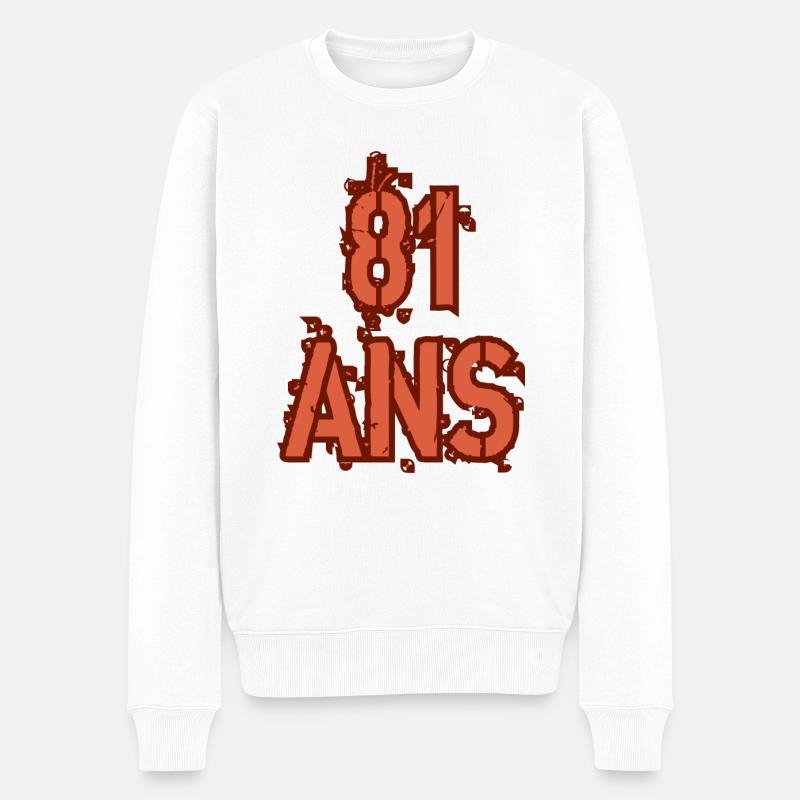 81 ANS - Pull Premium bio Homme - blanc