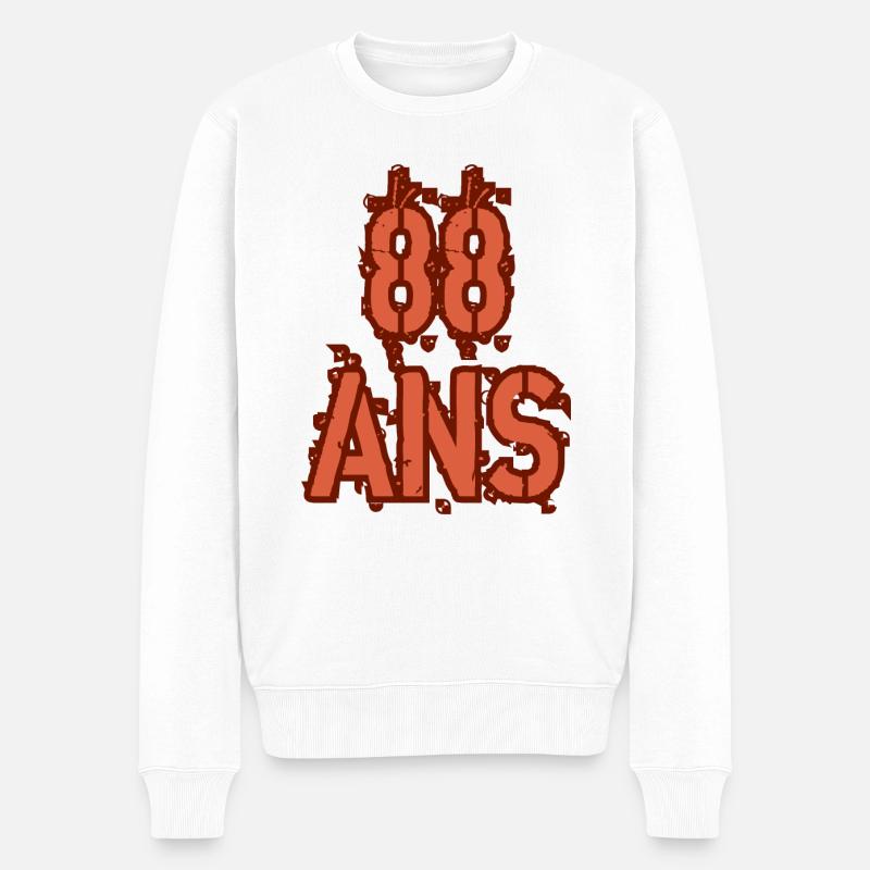 88 Ans - Pull Premium bio Homme - blanc