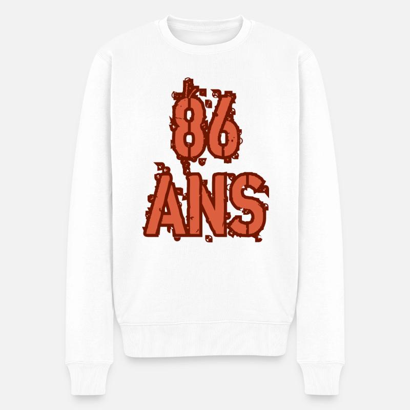 86 ANS - Pull Premium bio Homme - blanc