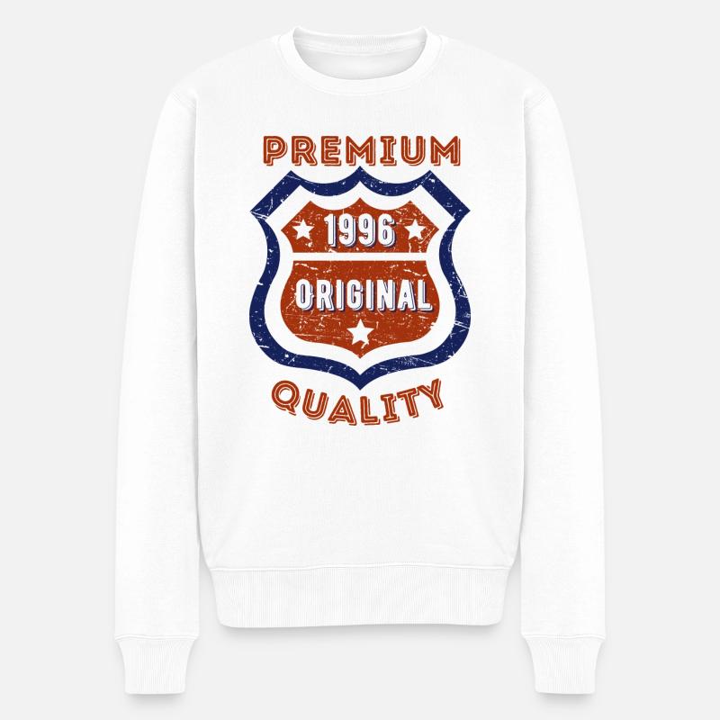 Premium-Qualität 1996 - Männer Premium Bio Pullover - Weiß