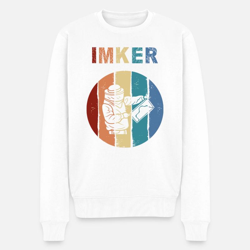 Der weiße Imker - Männer Premium Bio Pullover - Weiß