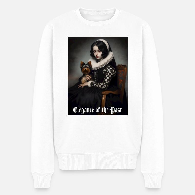 Klassische Eleganz - Männer Premium Bio Pullover - Weiß