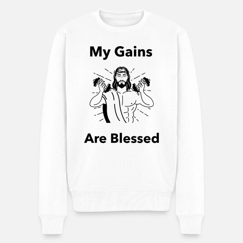 Mes gains - Pull Premium bio Homme - blanc