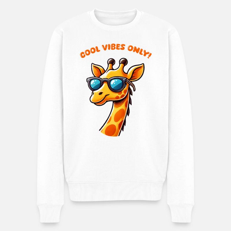Giraffe Comic Cool - Men's Premium Organic Jumper - white