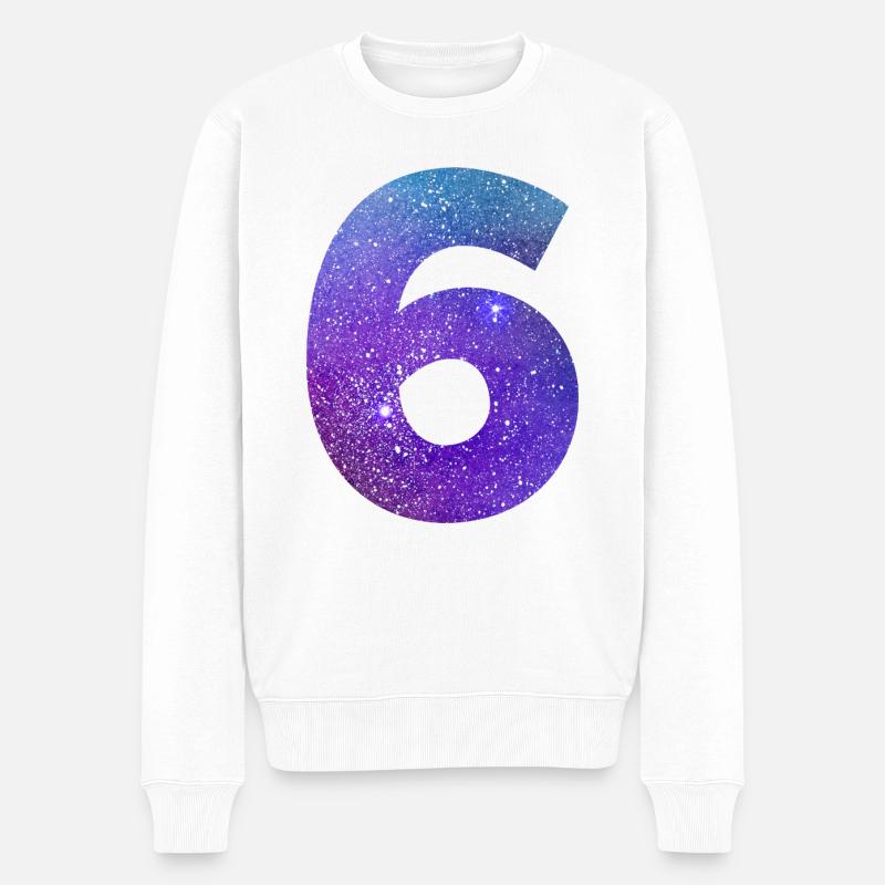 Galaxie Nummer 6 - Männer Premium Bio Pullover - Weiß