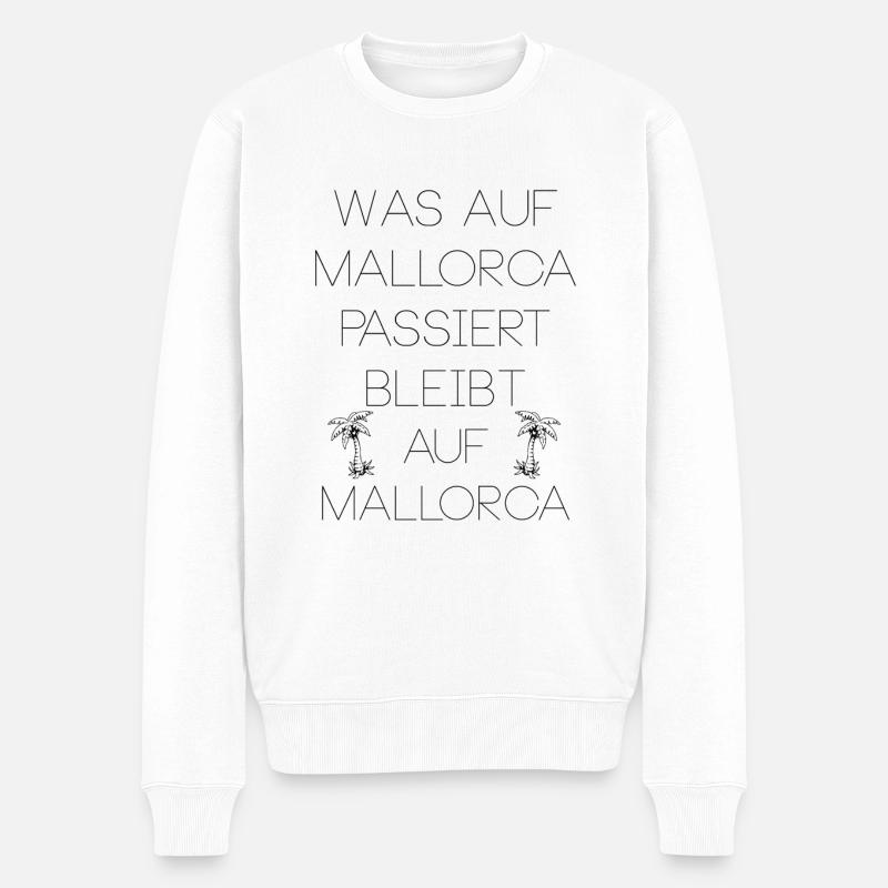 MALLORCA - Männer Premium Bio Pullover - Weiß