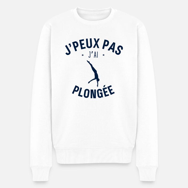 J peux pas j ai Plongée - Pull Premium bio Homme - blanc