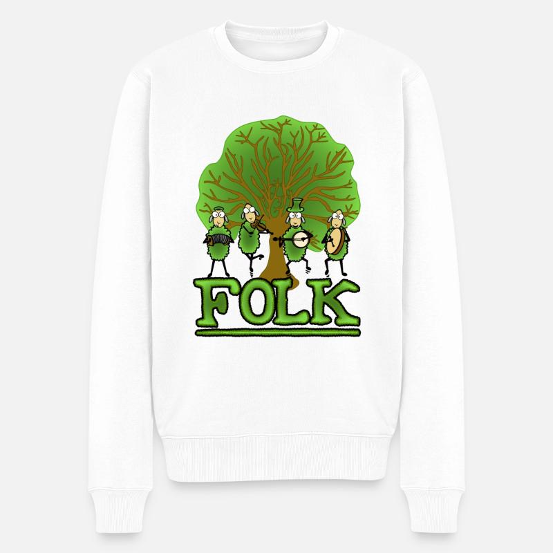 Groupe folklorique irlandais - Pull Premium bio Homme - blanc