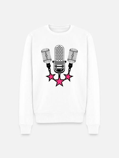 old microphone microphone 20063 - Men's Premium Organic Jumper - white