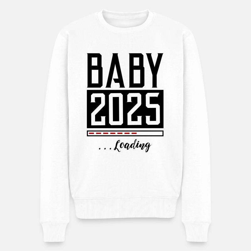 Bébé 2025 Chargement Dicton - Pull Premium bio Homme - blanc