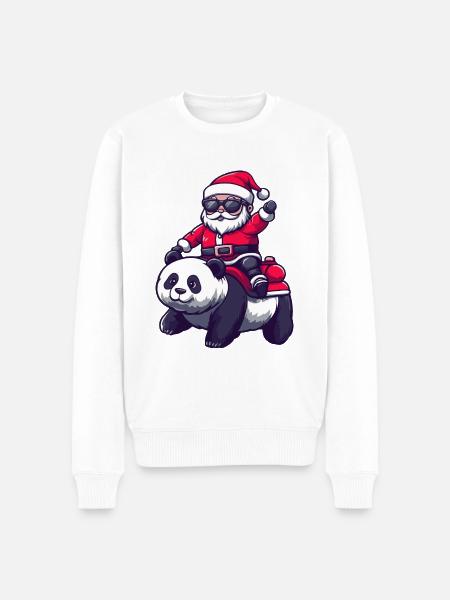 Panda Santa Claus - Men's Premium Organic Jumper - white