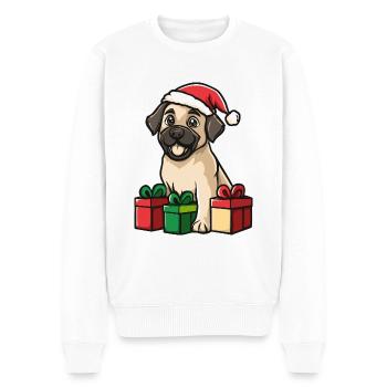 Kangal Chien Noël Cadeaux de bande dessinée - Pull Premium bio Homme - blanc - Devant - Thijin (182cm)
