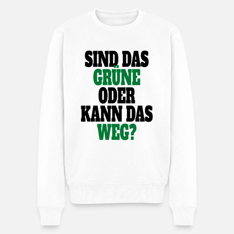 Witze Grüne Die Grünen Habeck Baerbock Partei - Männer Premium Bio Pullover - Weiß