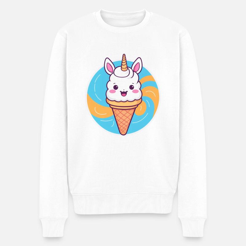 Glace aux oreilles - Pull Premium bio Homme - blanc