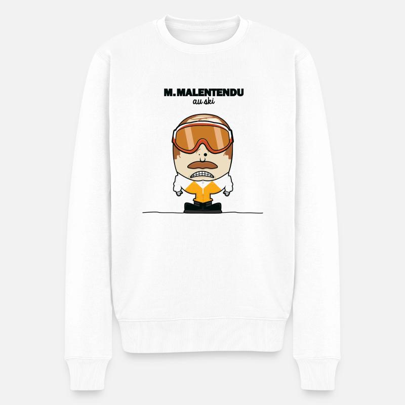 M. Malentendu à la plage - Pull Premium bio Homme - blanc