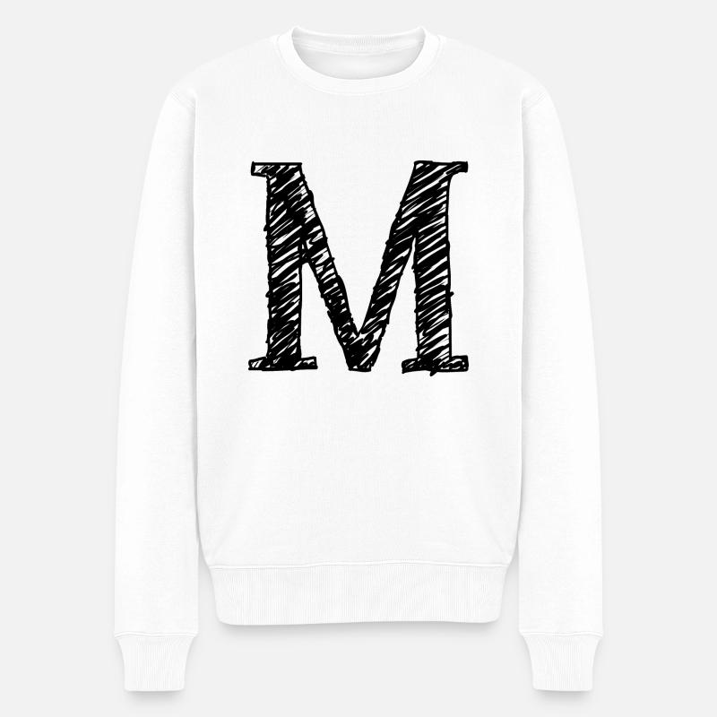 M - Männer Premium Bio Pullover - Weiß