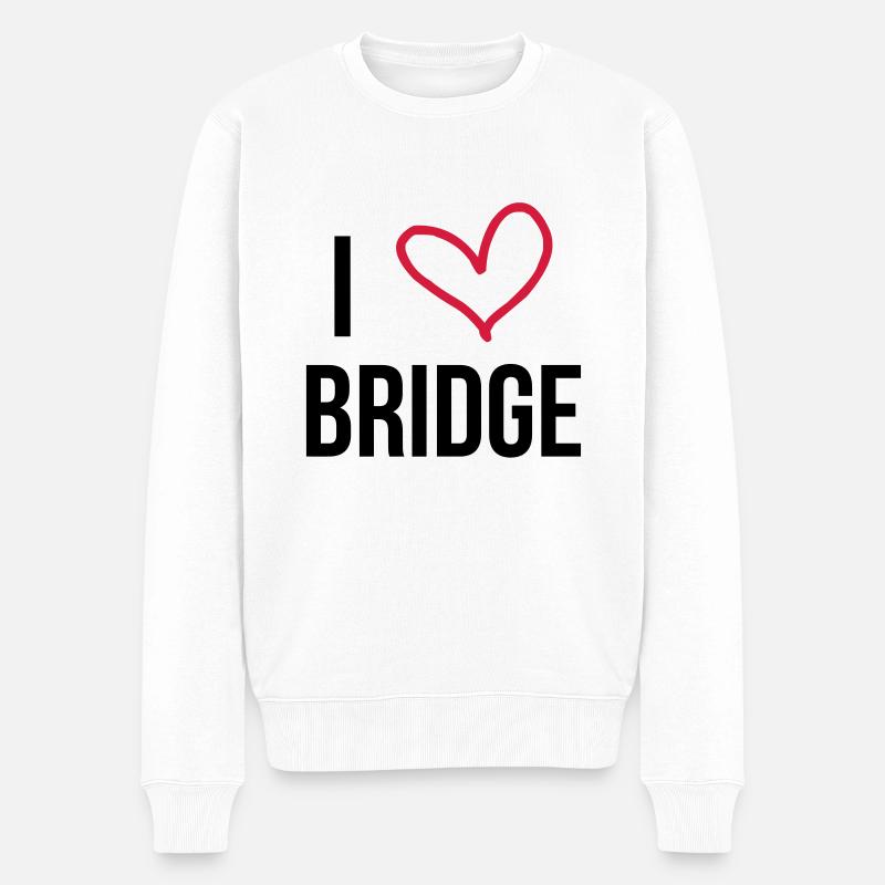I Love Bridge - Pull Premium bio Homme - blanc
