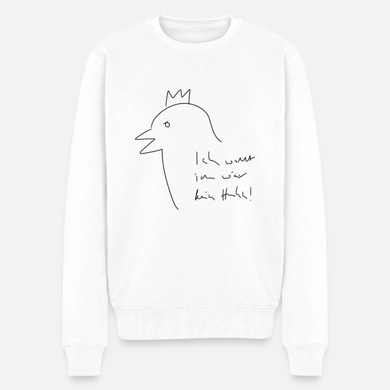 J’aimerais ne pas être une poule - Pull Premium bio Homme - blanc